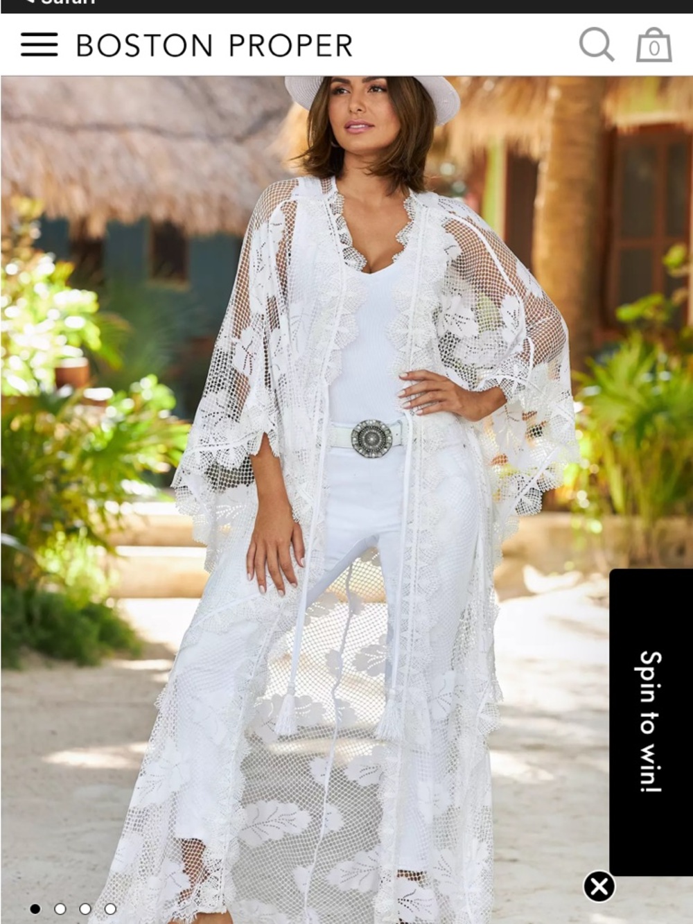 Boston Proper White Lace Swim Cover-Up Sz S/M NWT OUT OF STOCK.